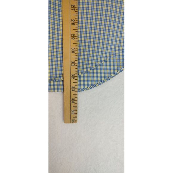 Ralph Lauren Shirt Men Medium Blue Yellow Plaid Short Sleeve Button Down Pony - Picture 5 of 8